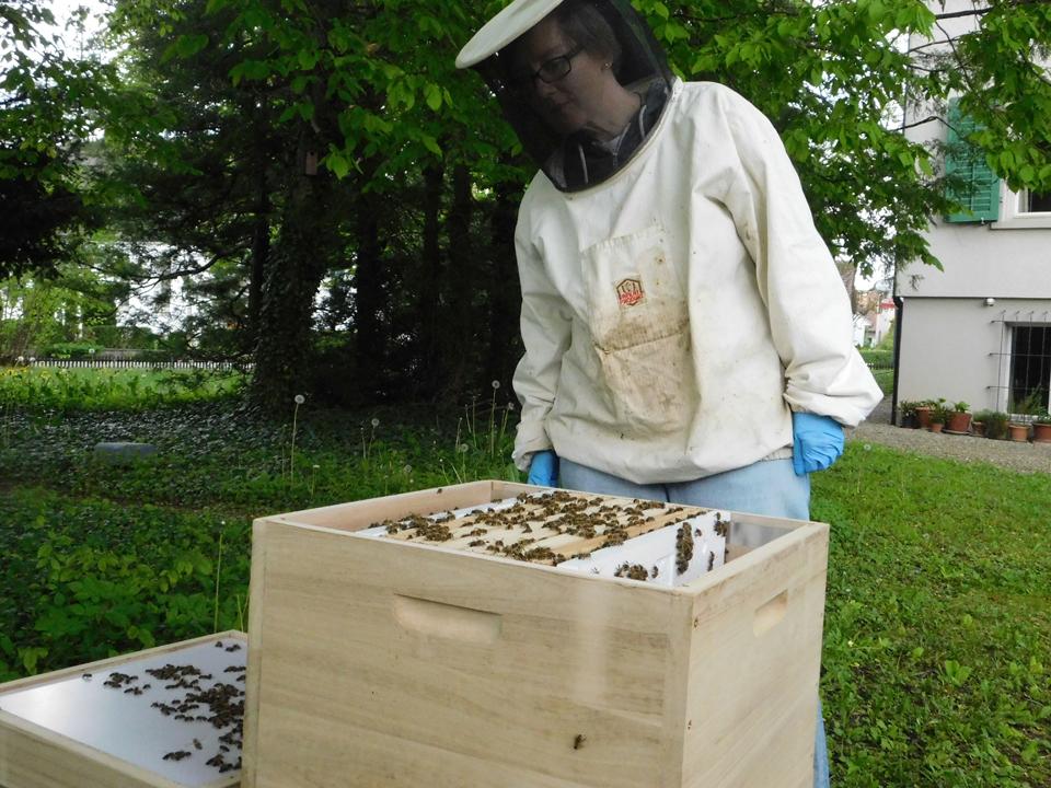 Die Redaktorin wurde für den Blick in die Stöcke gut eingepackt. 