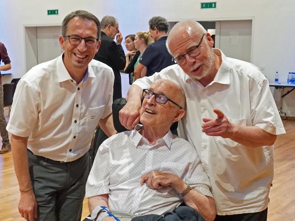 Die drei Fachstellenleiter Daniel Ritter, Hans Kuhn und Stefan Fischer am Jubiläumstag