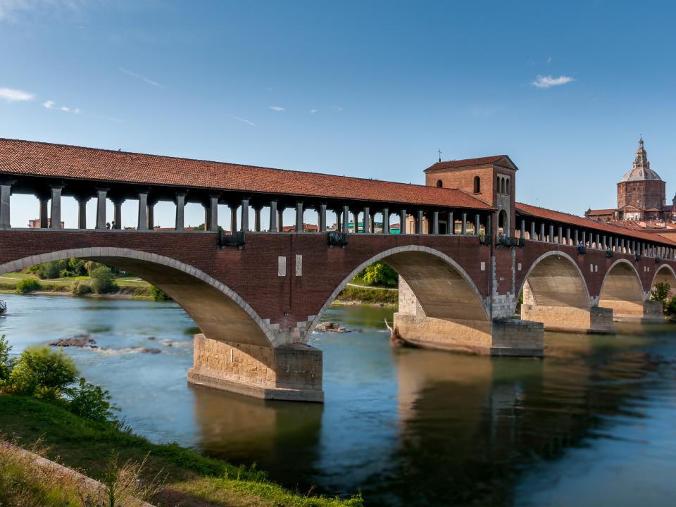Gedeckte Brücke in Pavia
