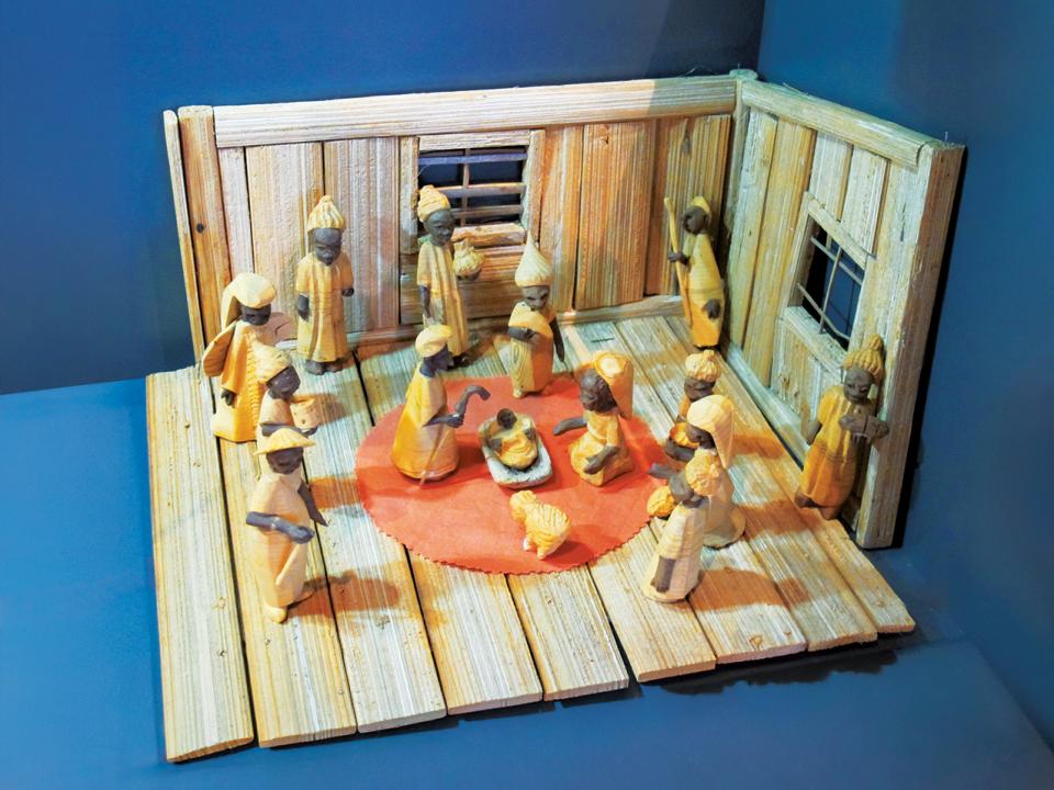Nigeria: Krippe aus Dornholz