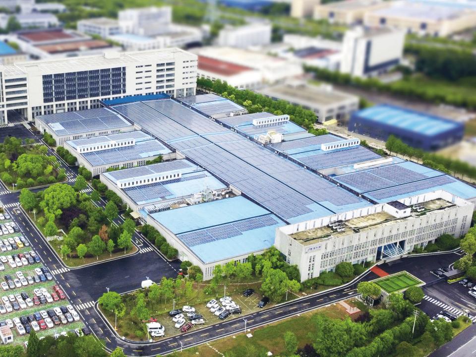 Blick aus der Luft auf Amity-Druckerei in Nanjing