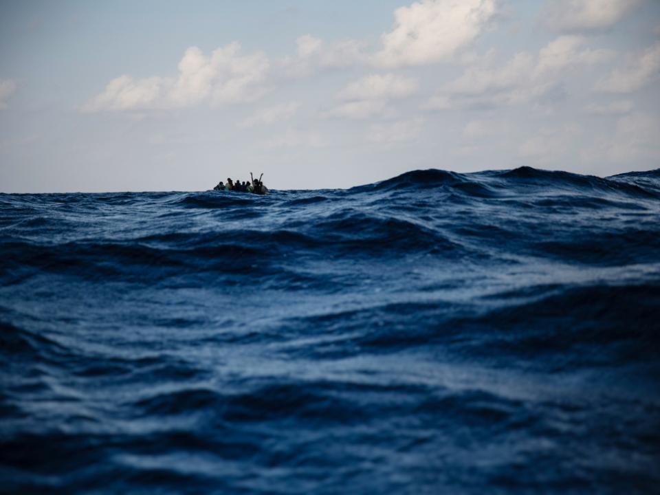 Schlauchboot im Mittelmeer