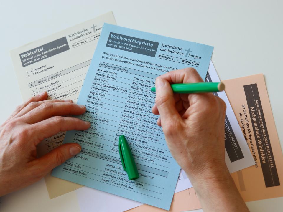 Abstimmung in der katholischen Kirche von Thurgau