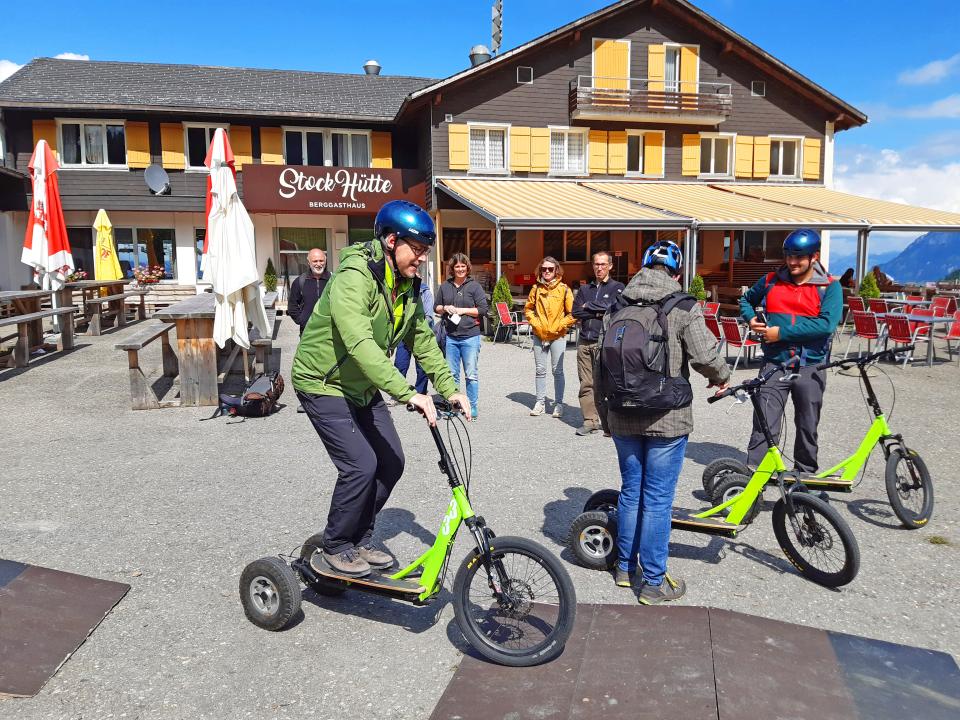 Anspannung vor der Talfahrt