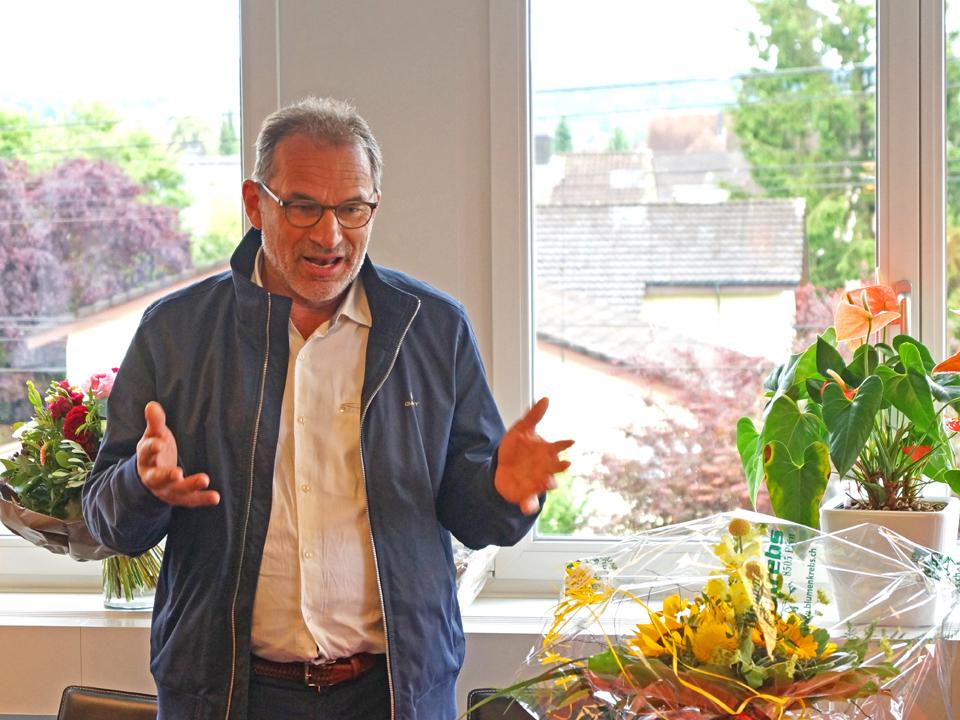 Cyrill Bischof dankt