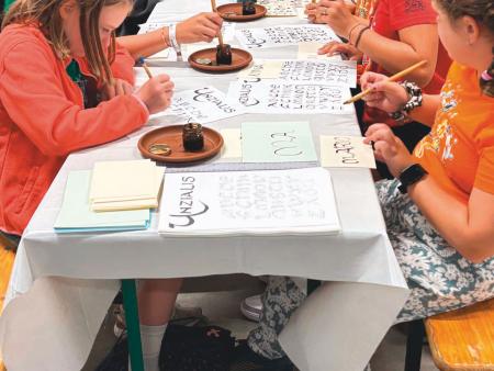 Kalligraphie am Minifest