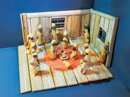 Nigeria: Krippe aus Dornholz