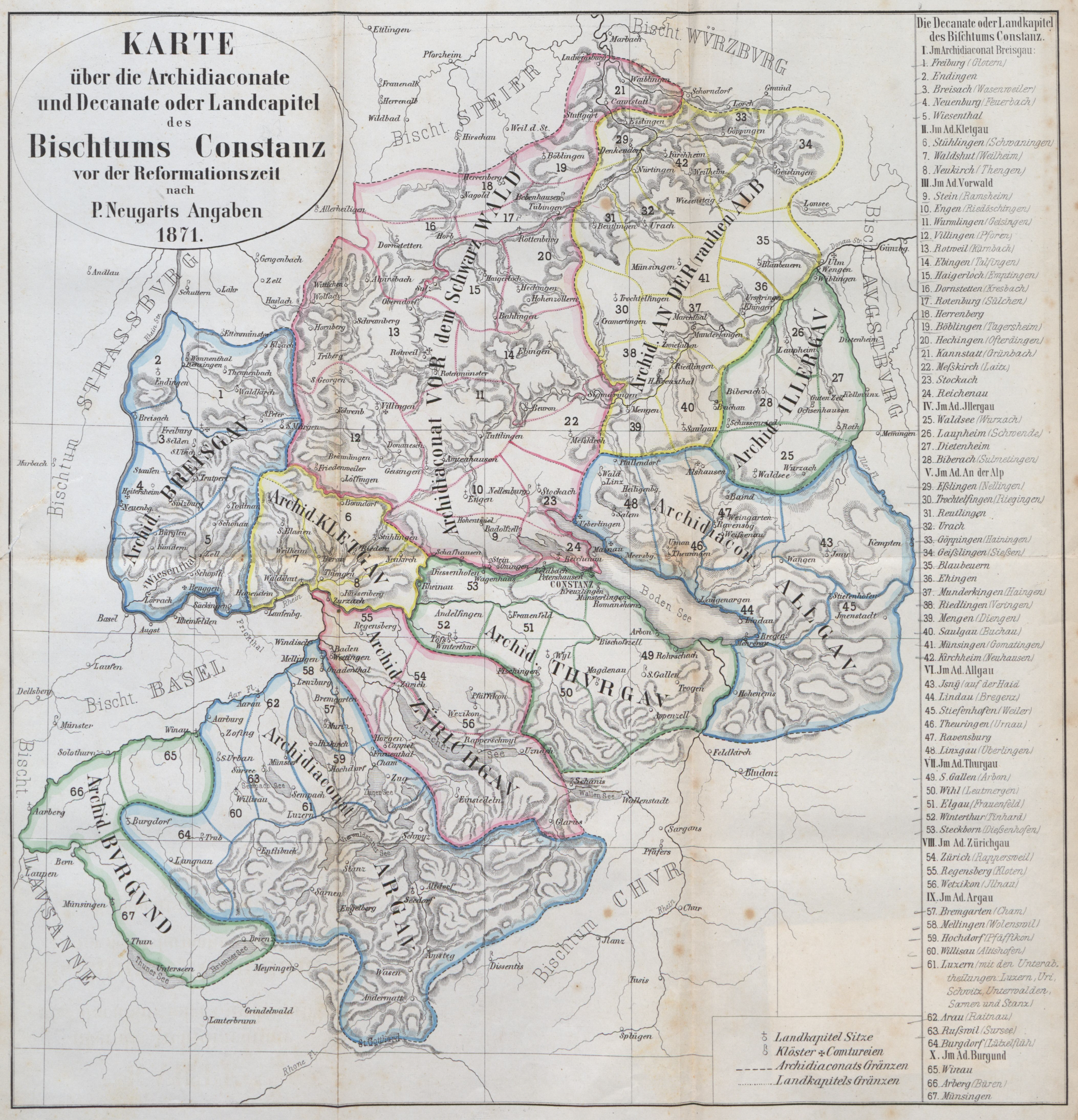 Karte Bistum Konstanz