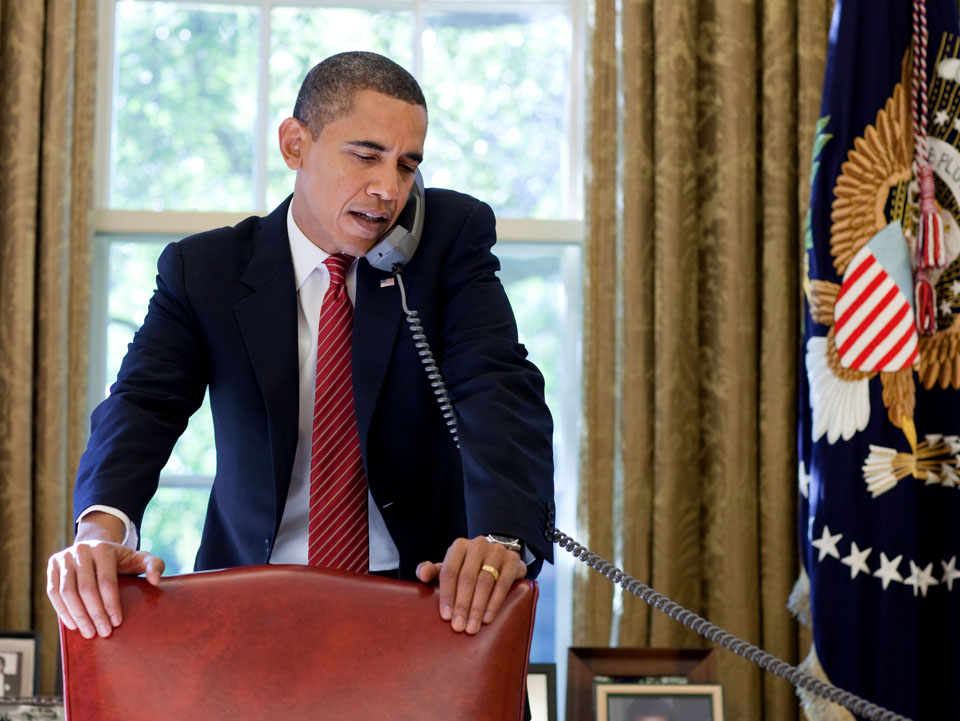 Barack Obama neu im Oval Office