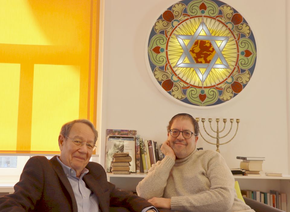 Roland Richter und Rabbiner Shlomo Tikochinski