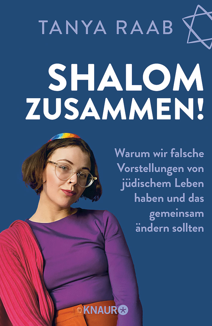 Buchcover der jüdischen Influencerin Tanya Raab, sie trägt eine Kippa
