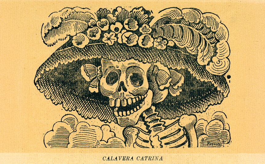 Original-Illustration der Catrina von José Guadalupe Posada