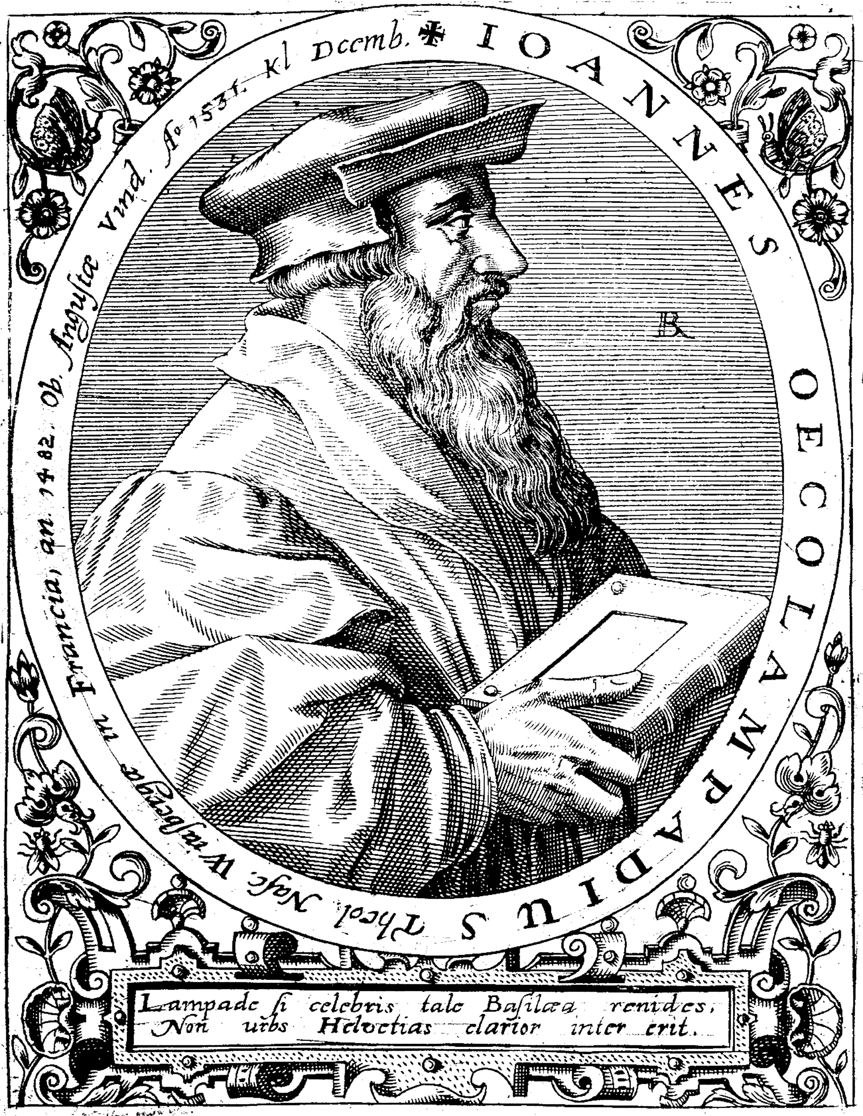 Stich von Johannes Oekolampad aus dem Jahr 1599