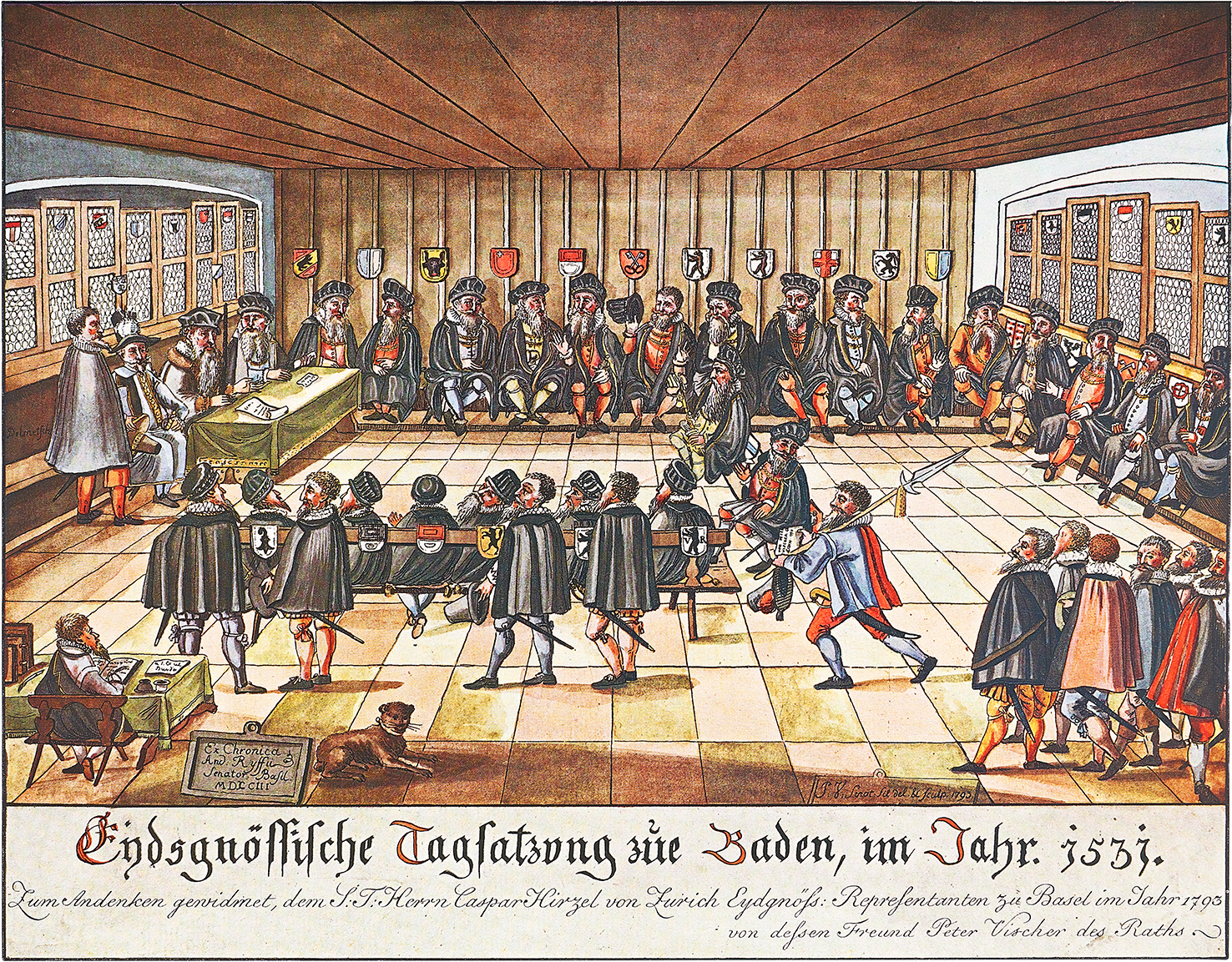 Darstellung der Tagsatzung in Baden von 1531