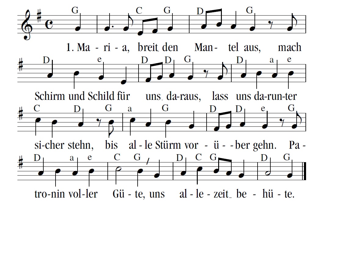 Noten eines Kirchenliedes