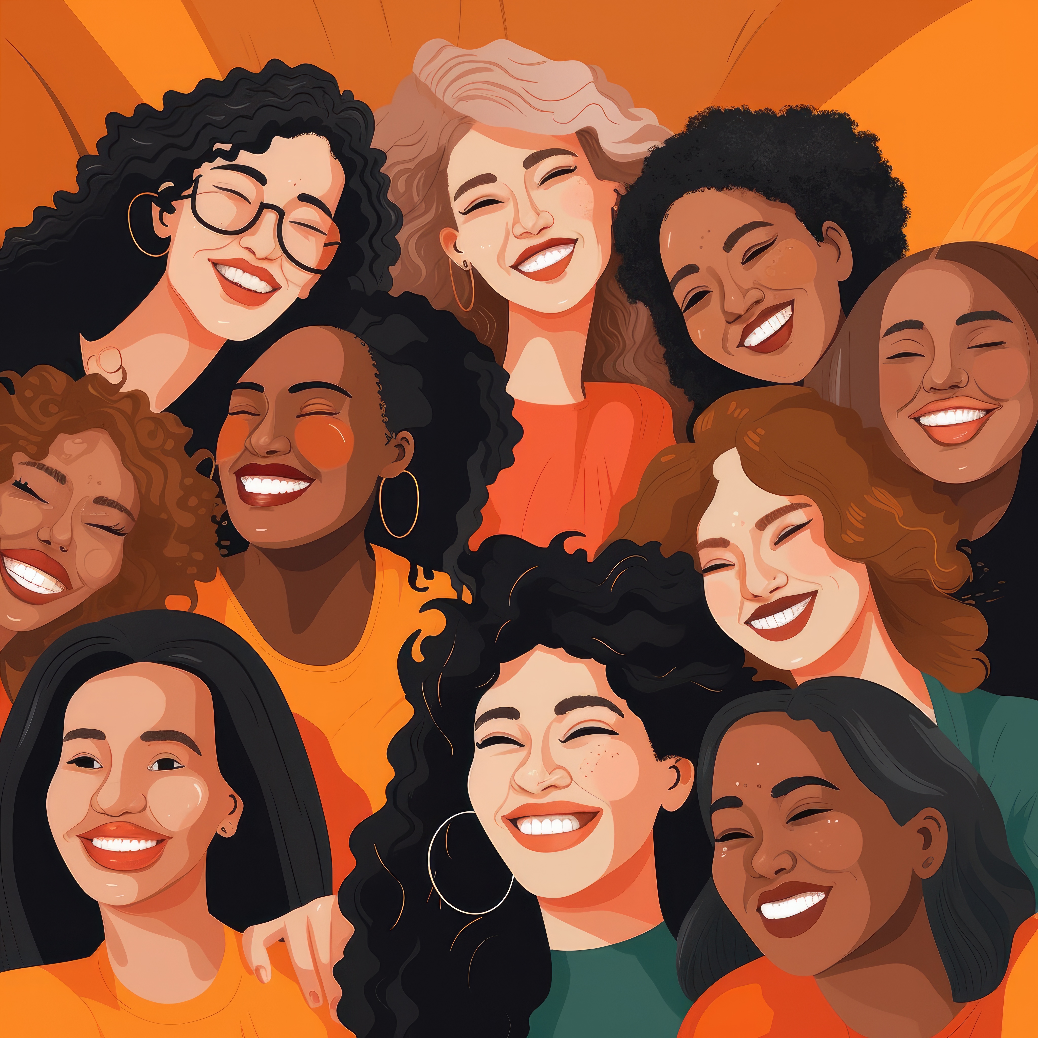 Gruppe Frauen - Illustration